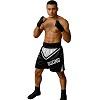 FIGHT-FIT - Pantaloncini da Boxe / Boxing / Nero-Bianco