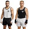 FIGHT-FIT - Maglia da boxe / Reversable / Nero + Bianco