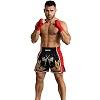 FIGHTERS - Pantaloncini Muay Thai / Elite Fighters / Nero-Rosso
