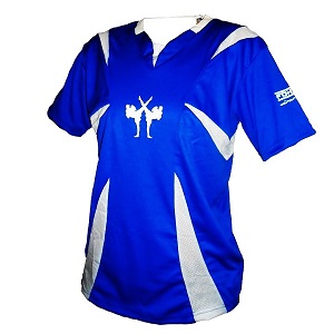 FIGHTERS - Camicia da kickboxing / Competition / Blu / Medium