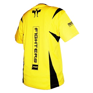 FIGHTERS - Camicia da kickboxing / Competition / Giallo / XL