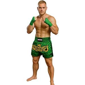 FIGHTERS - Pantaloncini Muay Thai / Verde / XL