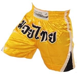 FIGHTERS - Pantaloncini Muay Thai / Giallo / Small