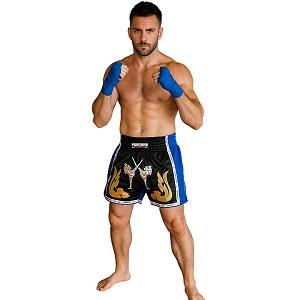 FIGHTERS - Pantaloncini Muay Thai / Elite Fighters / Nero-Bu / XS