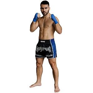FIGHTERS - Pantaloncini Muay Thai / Elite Pro Muay Thai / Nero-Blu / Large