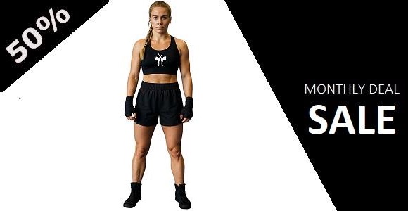 FIGHTERS - Damen Sport Top BH / Schwarz